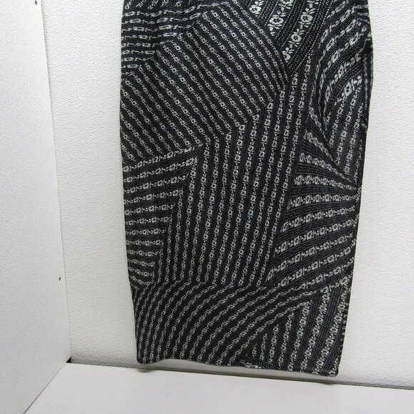 NEW TORY BURCH Womens Printed Silk Mesh Skirt Black Warped Lace size 14 - Picture 11 of 11